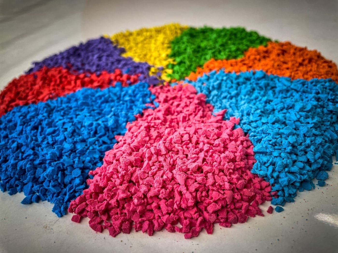 Muestrario completo de colores de caucho EPDM